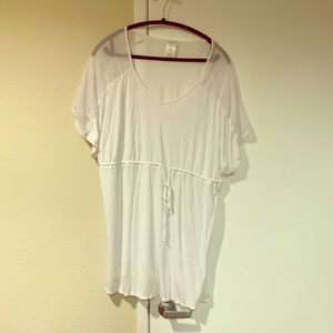 White beach cover up